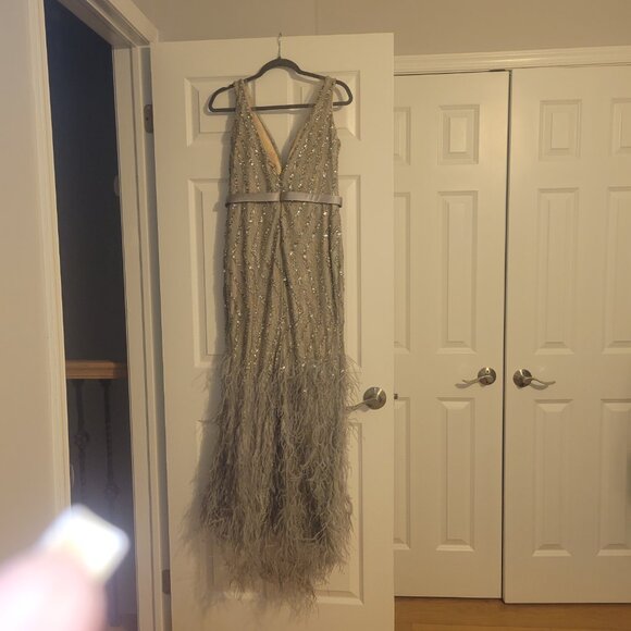 Basix Grey and Silver Gown Size 10 - Picture 2 of 2